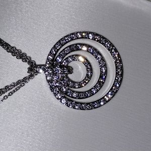 NIB Vintage Signed Nolan Miller Eternity Pendant and Necklace